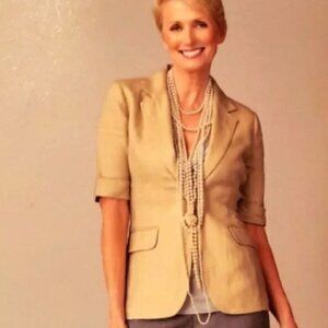 Cabi Linen Safari Blazer Style #902 Sz M Beige 178C
